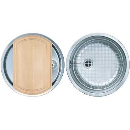 Eurodomo Einbauspüle Komplettset Rondel Ø 43 Cm Edelstahl Glatt 3 Eurodomo Einbauspüle Komplettset Rondel Ø 43 Cm Edelstahl Glatt