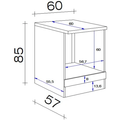 Flex-Well Classic Herd-Umbauschrank Wito 60 Cm Weiß 4 Flex-Well Classic Herd-Umbauschrank Wito 60 Cm Weiß – Bild 2