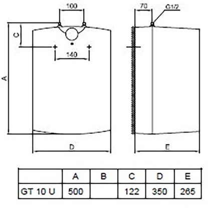 Gorenje Untertisch - Warmwasserspeicher GT10UND 10 Liter 5 Gorenje Untertisch - Warmwasserspeicher GT10UND 10 Liter – Bild 3