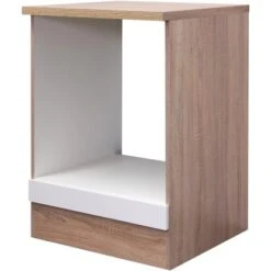 Flex-Well Classic Herd-Umbauschrank Florida 60 Cm Weiß-Sonoma Eiche