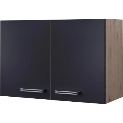 Flex-Well Exclusiv Hängeschrank Lara 80 Cm Anthrazit-San Remo Eiche 3 Flex-Well Exclusiv Hängeschrank Lara 80 Cm Anthrazit-San Remo Eiche