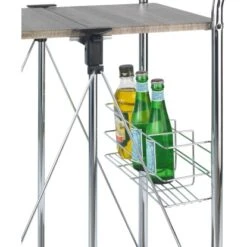 Wenko Servierwagen Liky Holzdekor Zusammenklappbar -Küchenbedarf Geschäft 686865 1068 04