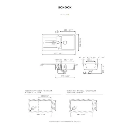 Respekta By Schock Granit-Einbauspüle Columbia 100 Cm X 50 Cm 1,5 Becken Weiß 4 Respekta By Schock Granit-Einbauspüle Columbia 100 Cm X 50 Cm 1,5 Becken Weiß – Bild 2