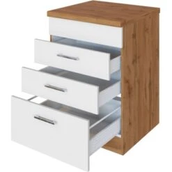 Held Möbel Kochfeldumbauschrank Sorrento 60 X 85 X 60 Cm 2 SK 1 AZ Weiß-Wotan. -Küchenbedarf Geschäft 853847 11016600 3