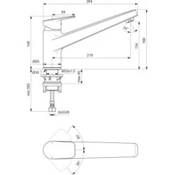 Ideal Standard Küchenarmatur Ceraplan Chrom -Küchenbedarf Geschäft 887477 3049 6