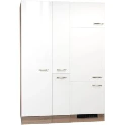 Flex-Well Exclusiv Küchenerweiterung Valero 140 Cm Hochglanz Weiß